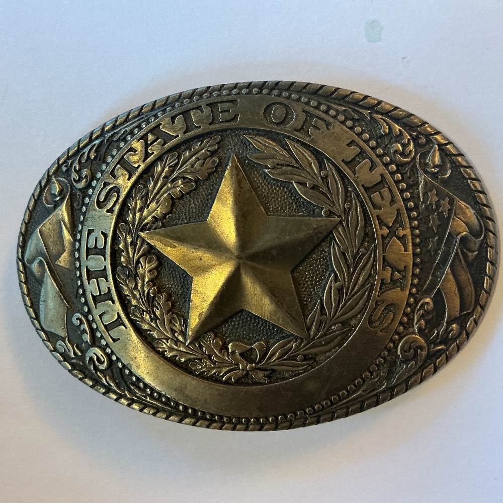Tony Lama State of Texas Belt Buckle